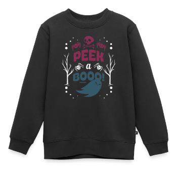 unheimlich Gespenst Halloween Geschenk - Kinder Premium Organic Sweatshirt - Schwarz - Vorne - AI Model Kid Female (0cm)