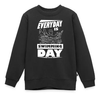 Nager - Sweat Premium enfant bio - noir - Devant - AI Model Kid Female (0cm)
