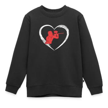 paintball love - Kinder Premium Organic Sweatshirt - Schwarz - Vorne - AI Model Kid Female (0cm)