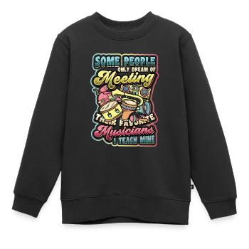 Ich Unterrichte Meine Lieblingsmusiker Musiklehrer - Kinder Premium Organic Sweatshirt - Schwarz - Vorne - AI Model Kid Female (0cm)