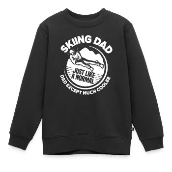 Ski Papa Vater - Kinder Premium Organic Sweatshirt - Schwarz - Vorne - AI Model Kid Female (0cm)