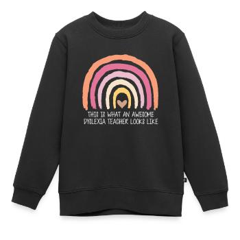 This Is What An Awesome Dyslexia Teacher Looks - Kinder Premium Organic Sweatshirt - Schwarz - Vorne - AI Model Kid Female (0cm)