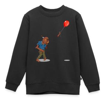 Horror Halloween Zombie - Kinder Premium Organic Sweatshirt - Schwarz - Vorne - AI Model Kid Female (0cm)