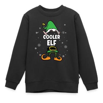 Cooler Elf Partnerlook Weihnachten - Kinder Premium Organic Sweatshirt - Schwarz - Vorne - AI Model Kid Female (0cm)