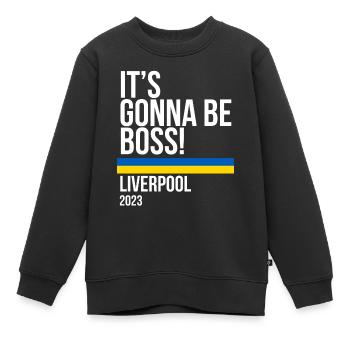 Liverpool - Sweat Premium enfant bio - noir - Devant - AI Model Kid Female (0cm)