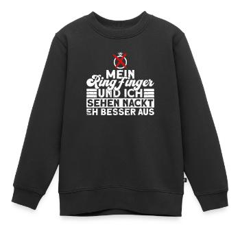 Scheidungsparty Scheidung Ex Frau Geschieden - Kinder Premium Organic Sweatshirt - Schwarz - Vorne - AI Model Kid Female (0cm)