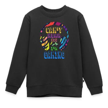 Can't hear you I'm Gaming - Lustiges Video Gamer Geschenk - Kinder Premium Organic Sweatshirt - Schwarz - Vorne - AI Model Kid Female (0cm)