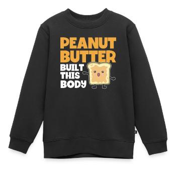 Beurre de cacahuète disant cadeau d'amant de beurre de cacahuète - Sweat Premium enfant bio - noir - Devant - AI Model Kid Female (0cm)