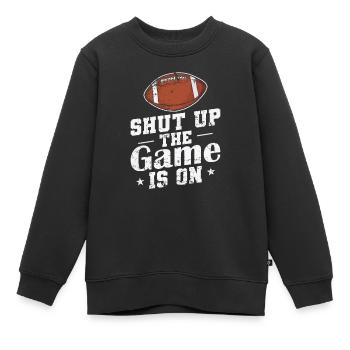 Shut up the Game est sur le football américain - Sweat Premium enfant bio - noir - Devant - AI Model Kid Female (0cm)