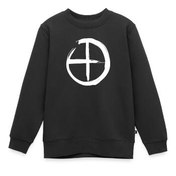 Mars Astrologie Symbol - Kinder Premium Organic Sweatshirt - Schwarz - Vorne - AI Model Kid Female (0cm)