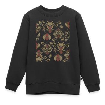 Motif Esthétique Baroque Old Vintage Grunge - Sweat Premium enfant bio - noir - Devant - AI Model Kid Female (0cm)