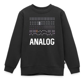 Synthétiseur analogique - Sweat Premium enfant bio - noir - Devant - AI Model Kid Female (0cm)