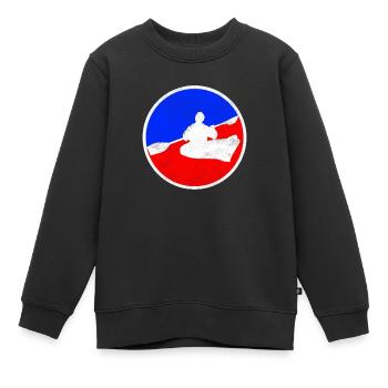 Kanusport Logo - Kinder Premium Organic Sweatshirt - Schwarz - Vorne - AI Model Kid Female (0cm)