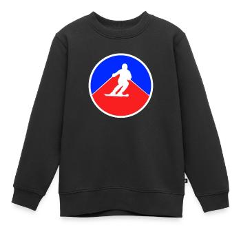 Ski Logo - Kinder Premium Organic Sweatshirt - Schwarz - Vorne - AI Model Kid Female (0cm)