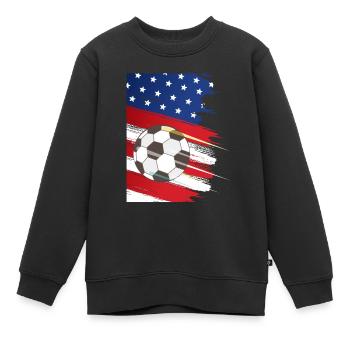 Amerikanische Fußballmannschaft, Fußball - Kinder Premium Organic Sweatshirt - Schwarz - Vorne - AI Model Kid Female (0cm)