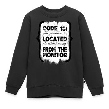 crypter les codes informatiques de piratage équestre amusant - Sweat Premium enfant bio - noir - Devant - AI Model Kid Female (0cm)