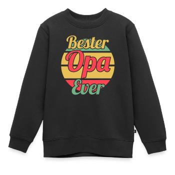 Großvater Großpapa Opi Opa - Kinder Premium Organic Sweatshirt - Schwarz - Vorne - AI Model Kid Female (0cm)