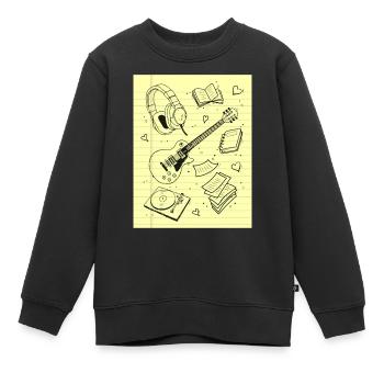 Downtown Girl Aesthetic Pattern Coquette Aesthetic - Kids Premium Organic Sweatshirt - black - Front - AI Model Kid Female (0cm)