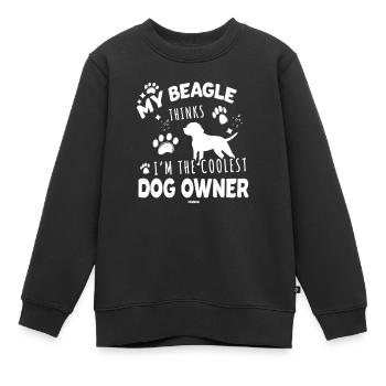 cooler Beagle Haustier Hundeschule - Kinder Premium Organic Sweatshirt - Schwarz - Vorne - AI Model Kid Female (0cm)