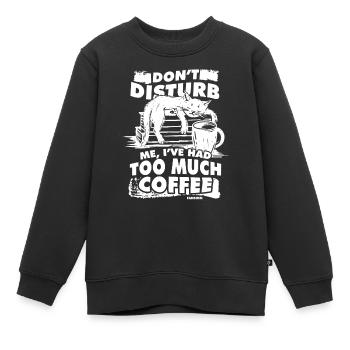 Kaffee - Kinder Premium Organic Sweatshirt - Schwarz - Vorne - AI Model Kid Female (0cm)