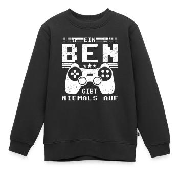 ben Gaming Konsole PC Gamer Geschenk - Kinder Premium Organic Sweatshirt - Schwarz - Vorne - AI Model Kid Female (0cm)