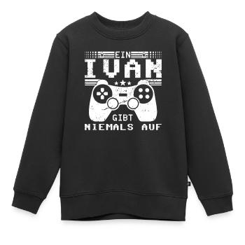 Ivan Gaming Konsole PC Gamer Geschenk - Kinder Premium Organic Sweatshirt - Schwarz - Vorne - AI Model Kid Female (0cm)