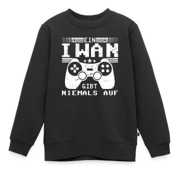 Iwan Gaming Konsole PC Gamer Geschenk - Kinder Premium Organic Sweatshirt - Schwarz - Vorne - AI Model Kid Female (0cm)