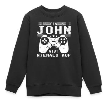 JOHN Gaming Konsole PC Gamer Geschenk - Kinder Premium Organic Sweatshirt - Schwarz - Vorne - AI Model Kid Female (0cm)
