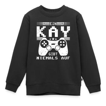 Kay Gaming Konsole PC Gamer Geschenk - Kinder Premium Organic Sweatshirt - Schwarz - Vorne - AI Model Kid Female (0cm)