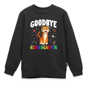 Goodbye Kindergarten Tiger Einschulung Schule - Kinder Premium Organic Sweatshirt - Schwarz - Vorne - AI Model Kid Female (0cm)