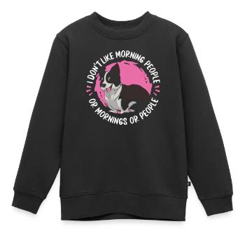 Border Collie - Kinder Premium Organic Sweatshirt - Schwarz - Vorne - AI Model Kid Female (0cm)