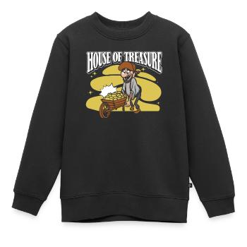 Prospectors Digging Treasure - Kids Premium Organic Sweatshirt - black - Front - AI Model Kid Female (0cm)