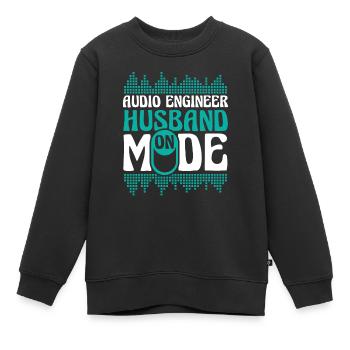 Ingénieur du son Ingénieur du son mari - Sweat Premium enfant bio - noir - Devant - AI Model Kid Female (0cm)