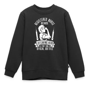 Krankenschwester Komisch - Kinder Premium Organic Sweatshirt - Schwarz - Vorne - AI Model Kid Female (0cm)