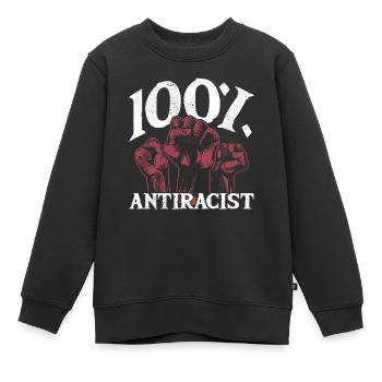 Punk Rock Antirassismus, gegen Rassismus - Kinder Premium Organic Sweatshirt - Schwarz - Vorne - AI Model Kid Female (0cm)