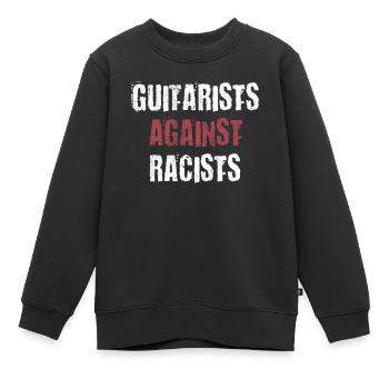 Gitarristen gegen Rassisten Punk Antirassismus - Kinder Premium Organic Sweatshirt - Schwarz - Vorne - AI Model Kid Female (0cm)