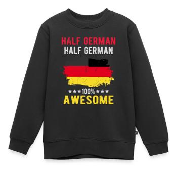 Moitié allemand Moitié allemand - Sweat Premium enfant bio - noir - Devant - AI Model Kid Female (0cm)