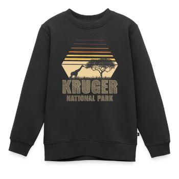 Krüger-Nationalpark Südafrika Giraffe Wildtier-Saf - Kinder Premium Organic Sweatshirt - Schwarz - Vorne - AI Model Kid Female (0cm)