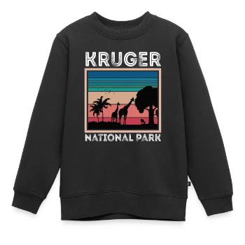 Giraffen-Nationalpark Afrika Krüger-Safari Big Fiv - Kinder Premium Organic Sweatshirt - Schwarz - Vorne - AI Model Kid Female (0cm)