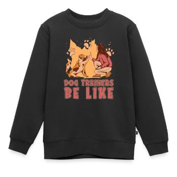 Dresseur de chiens Dresseur de chiens - Sweat Premium enfant bio - noir - Devant - AI Model Kid Female (0cm)