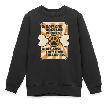 Hundetrainer Hundetrainer - Kinder Premium Organic Sweatshirt - Schwarz - Vorne - AI Model Kid Female (0cm)