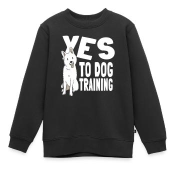 Dresseur de chiens Dresseur de chiens - Sweat Premium enfant bio - noir - Devant - AI Model Kid Female (0cm)