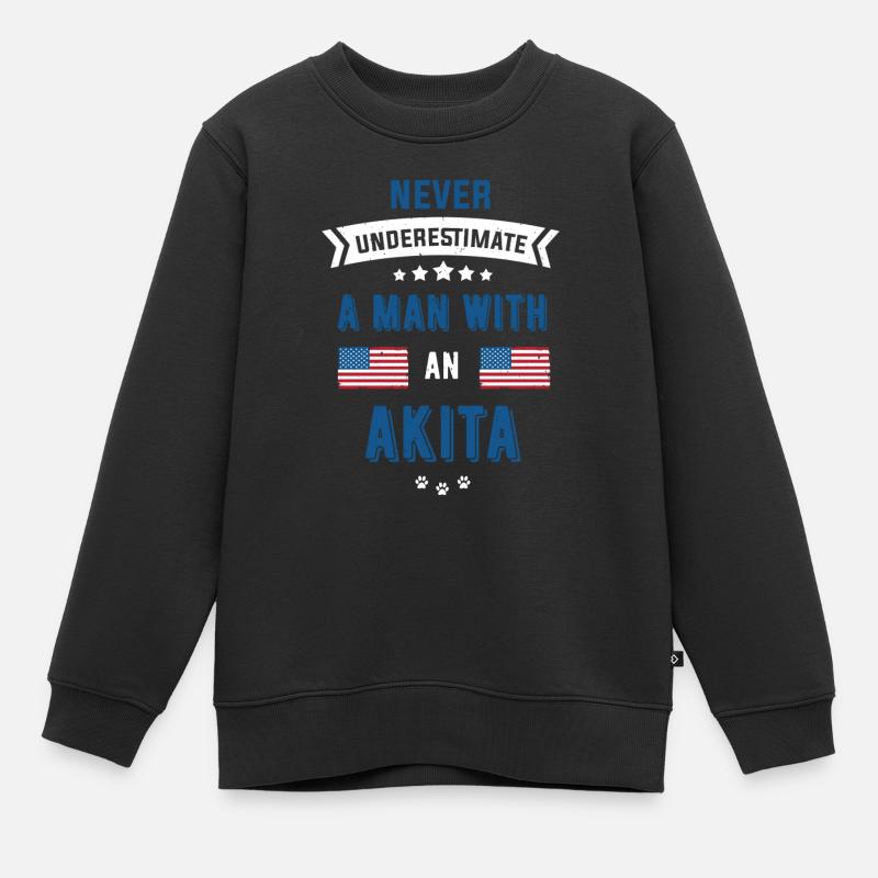 Akita - Kinder Premium Organic Sweatshirt - Schwarz