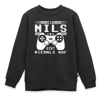 Nils Gaming Konsole PC Gamer Geschenk - Kinder Premium Organic Sweatshirt - Schwarz - Vorne - AI Model Kid Female (0cm)