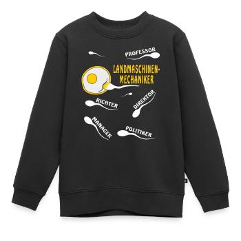 LANDMASCHINEN-MECHANIKER - Kinder Premium Organic Sweatshirt - Schwarz - Vorne - AI Model Kid Female (0cm)