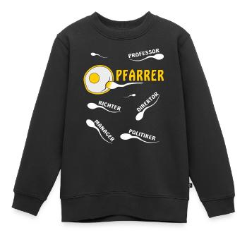 PFARRER - Kinder Premium Organic Sweatshirt - Schwarz - Vorne - AI Model Kid Female (0cm)