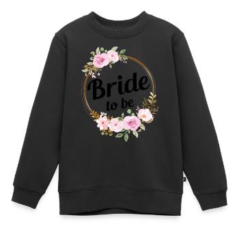 Mariée à venir Douche nuptiale - Sweat Premium enfant bio - noir - Devant - AI Model Kid Female (0cm)