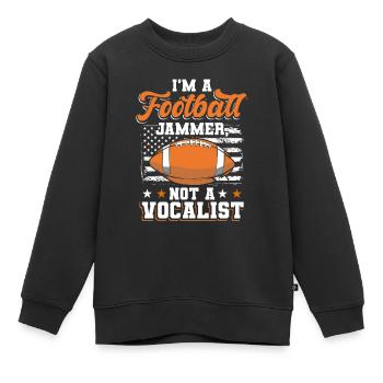 Joueurs de football - Sweat Premium enfant bio - noir - Devant - AI Model Kid Female (0cm)