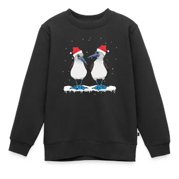 Seevögel Blaufußtölpel - Kinder Premium Organic Sweatshirt - Schwarz - Vorne - AI Model Kid Female (0cm)