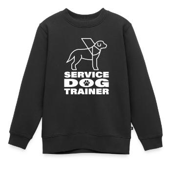 Hundetrainer Hundetrainer - Kinder Premium Organic Sweatshirt - Schwarz - Vorne - AI Model Kid Female (0cm)
